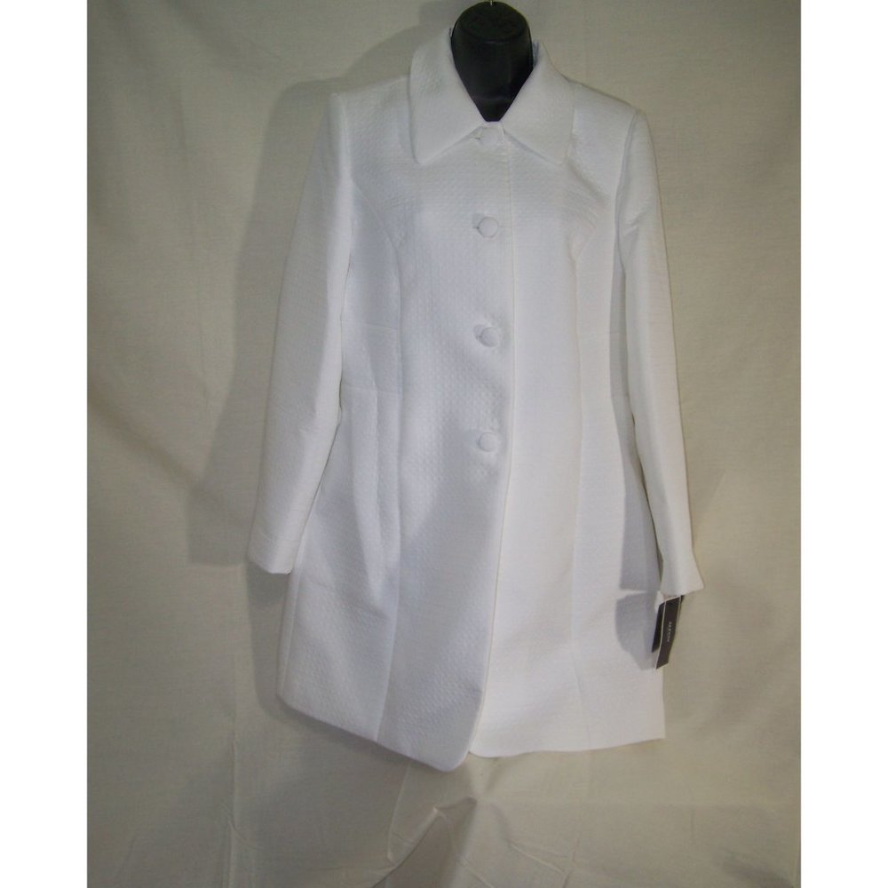 Alfani Petite Coat Trench White Medium Summer